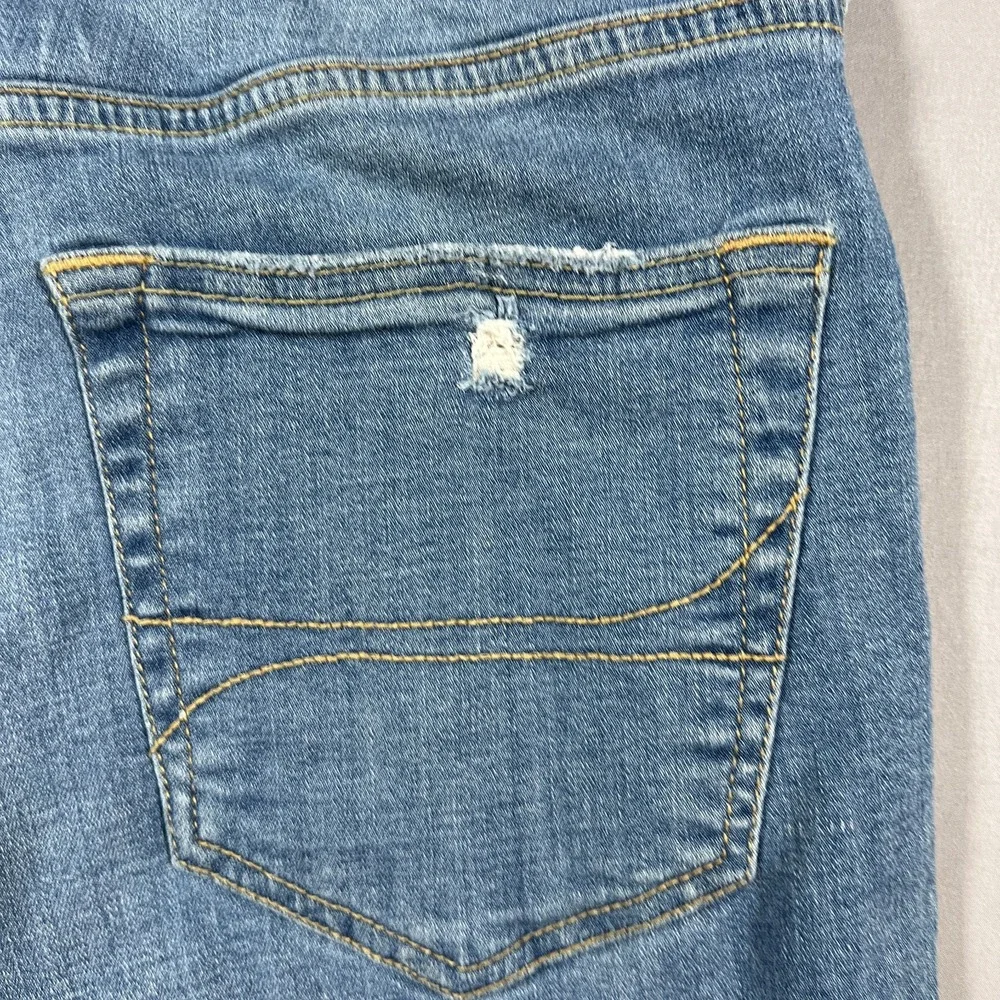 Hollister Skinny Fit Jeans Womens 31x32 Blue Denim Advanced Stretch Distressed